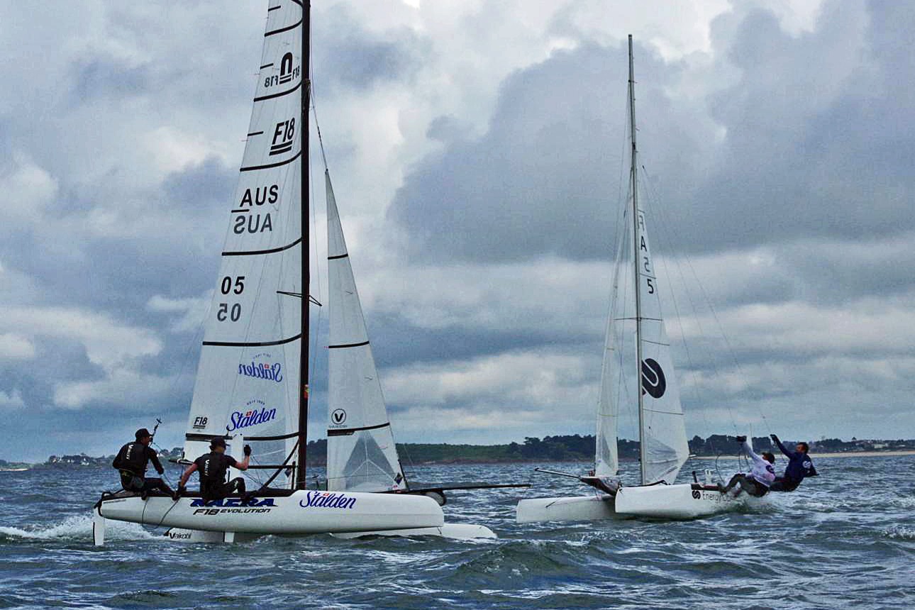 F18 French Nats 2025: Colby-Colman vs Erussard-Moreau. The French Team putting pressure on the Aussies