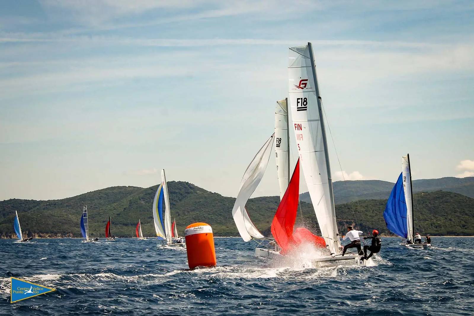 F18 Italian Assoc racing at Punta Ala past weekend. Results & more pics by @centrovelicopuntaala at Catsailingnews web.