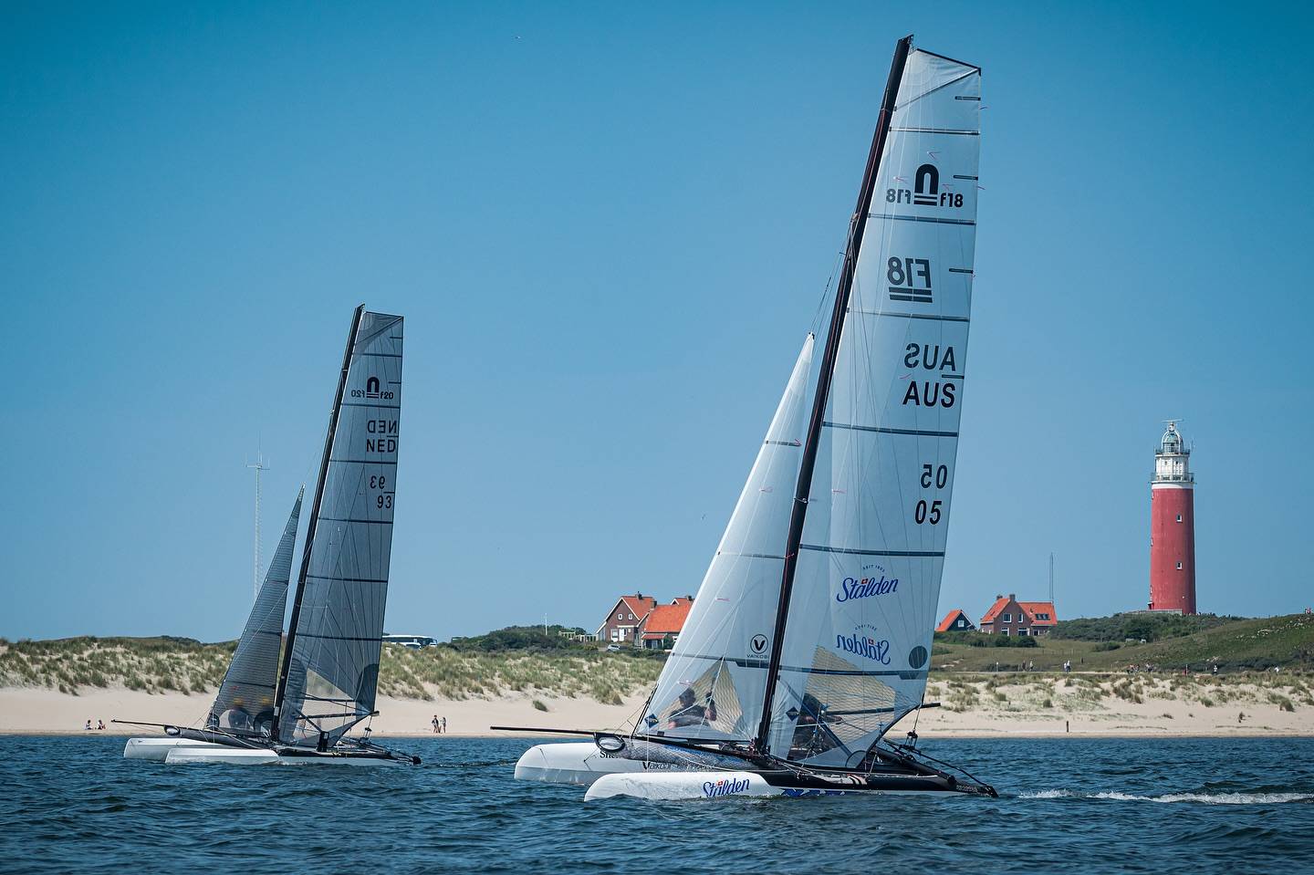 Round Texel 2025. Wind for AUS05 Gavin Colby & @kai.colman.aus - Photo: @rondeomtexel
Complete results at Catsailingnews web.