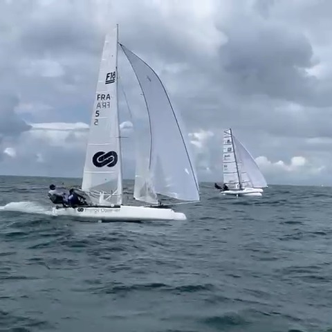 F18 French Nats 2025: Tight run for the finish, Colby-Colman vs Erussard-Moreau