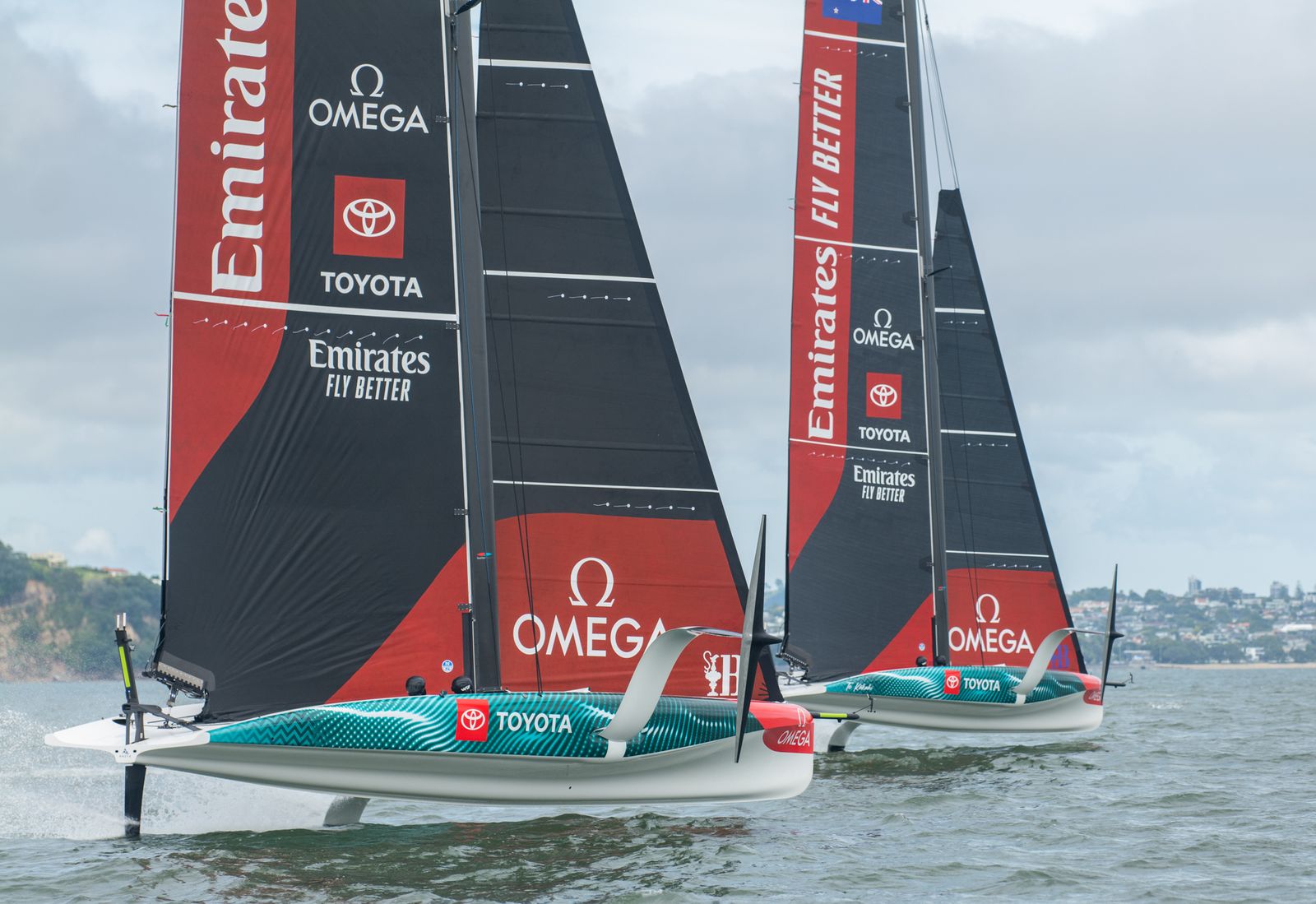 AC37: Emirates Team New Zealand begin Two Boat Testing - Catamaran ...